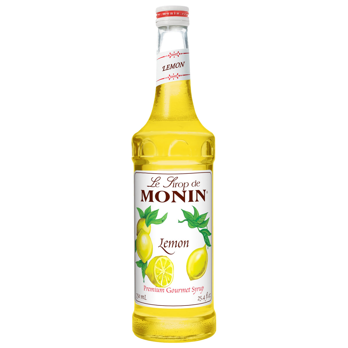 Beverage Syrup, Lemon, Glass,12 - 750 ML