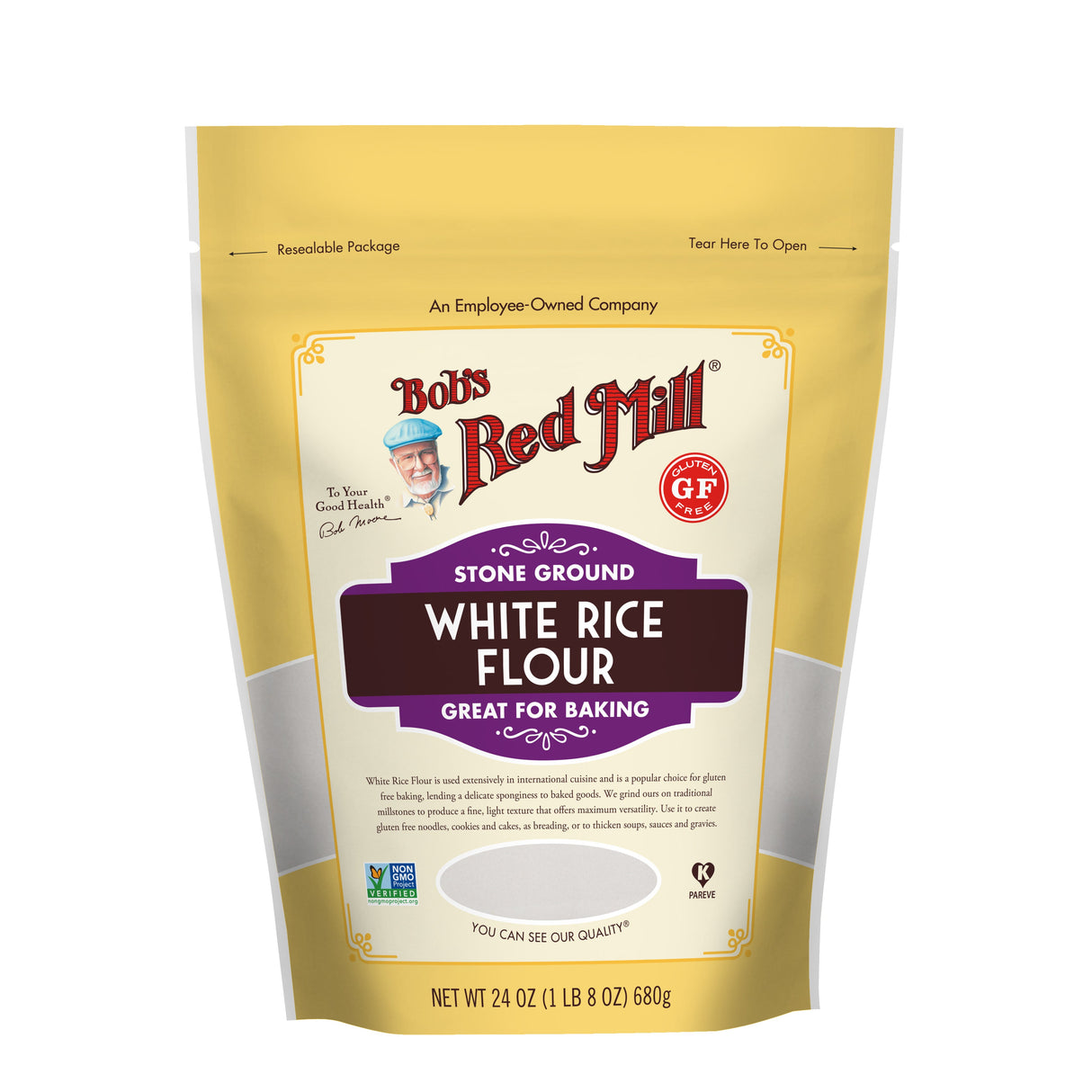 Flour, White Rice,4 - 24 OUNCE