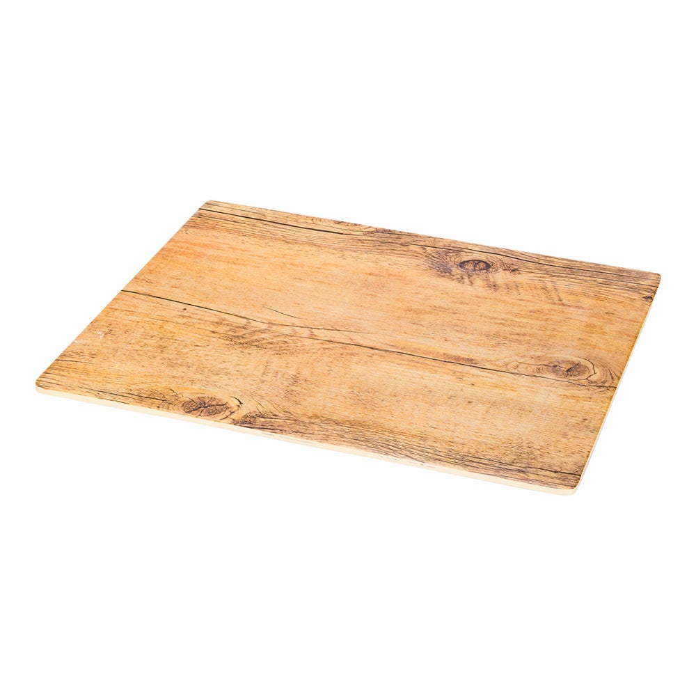 Serving Board, Voga Countryside, 12.5 x 10.25 x 0.5 Inch, Brown Faux Wood, Melamine, Rectangular,1 - 1 EACH