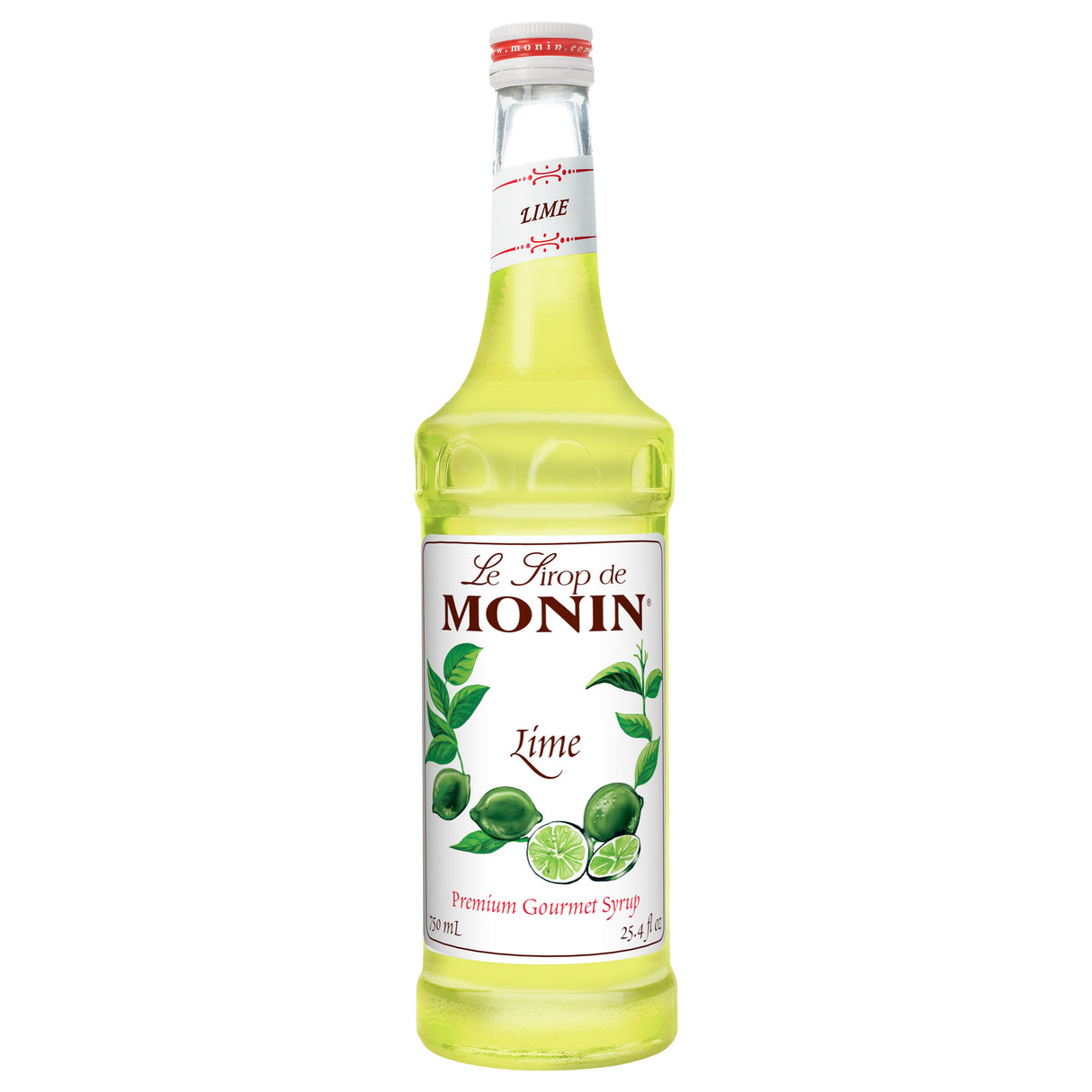 Beverage Syrup, Lime, Glass,12 - 750 ML