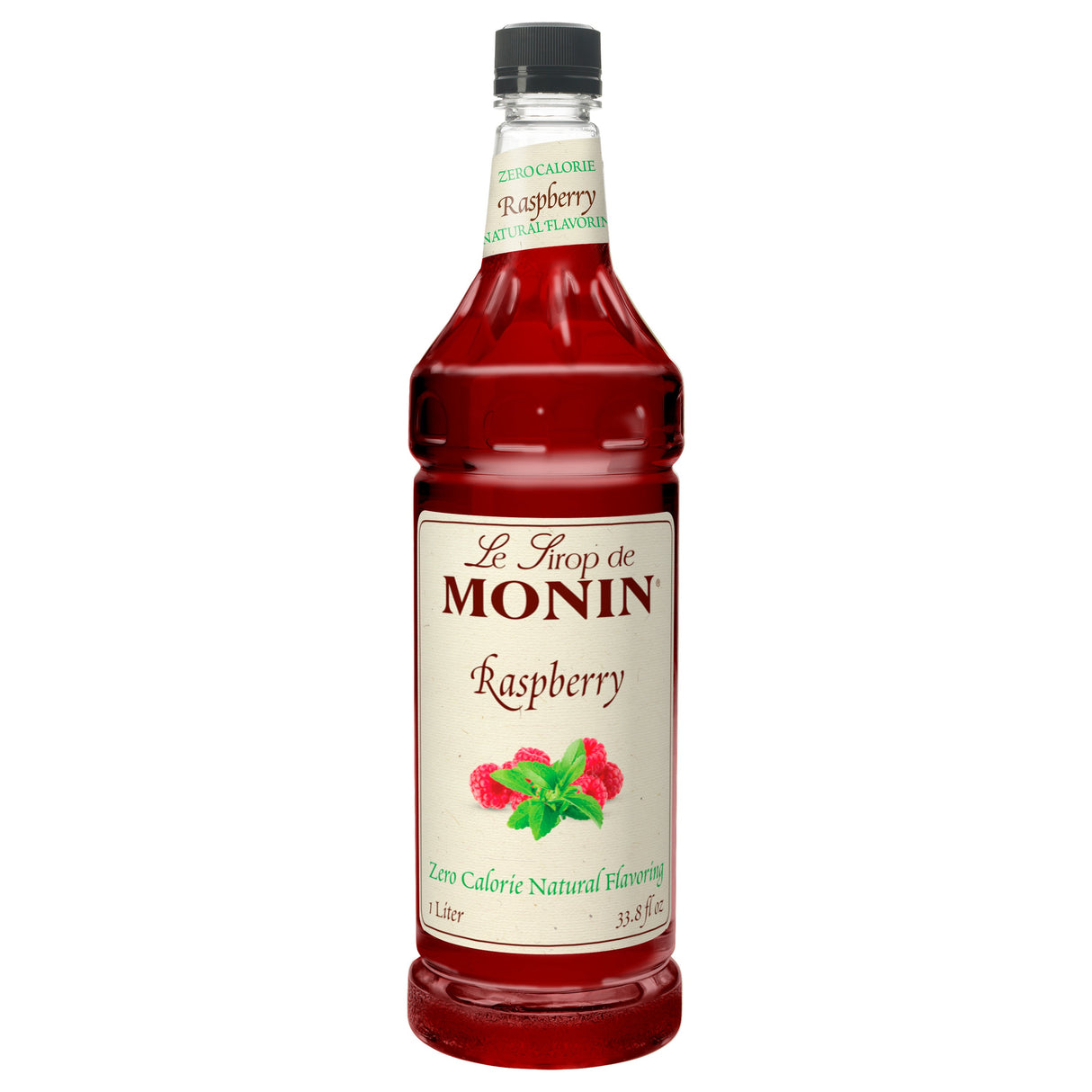 Beverage Syrup, Natural Raspberry, Plastic,4 - 1 LITER