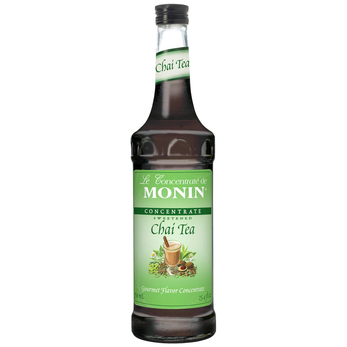 Beverage Syrup, Chai Tea, Glass,12 - 750 ML