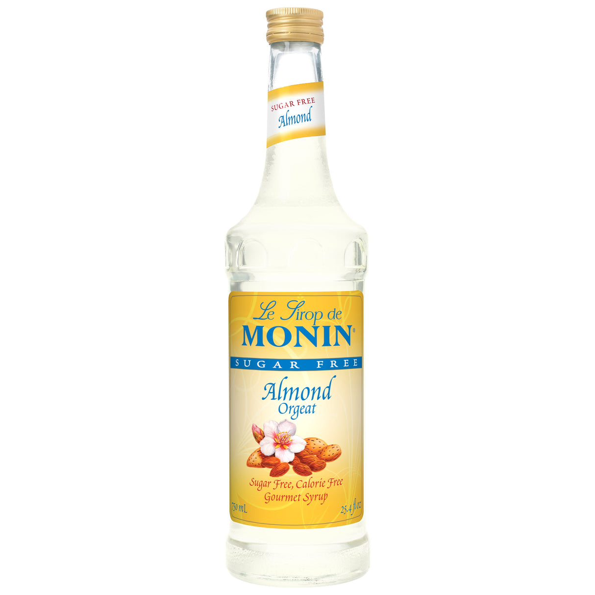 Beverage Syrup, Almond, Sugar-Free, Glass,12 - 750 ML
