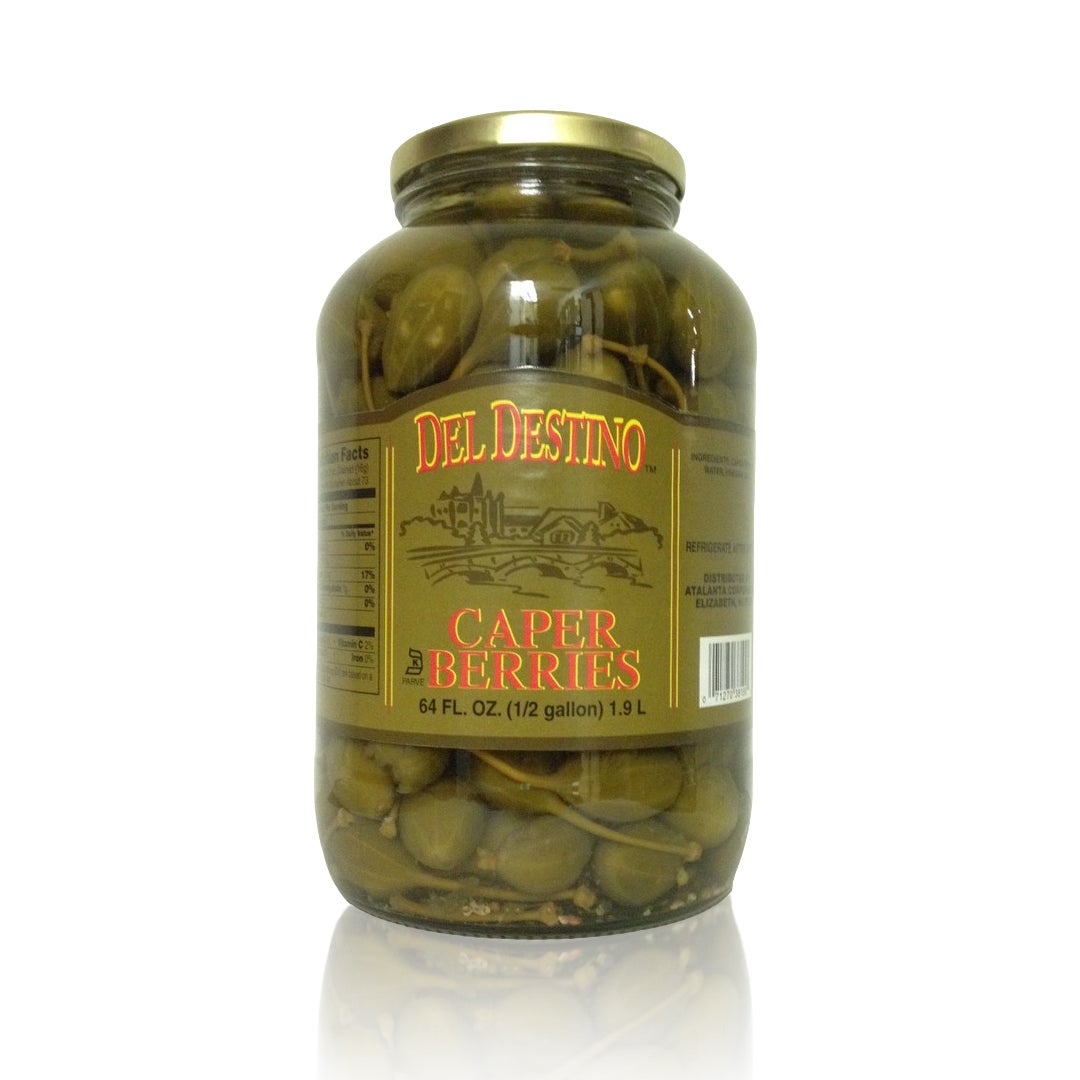 Caperberries, in Brine, Glass,1 - 64 OUNCE