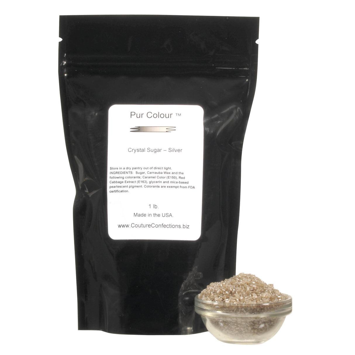 Sugar, Cane, Crystal, Silver,1 - 1 POUND