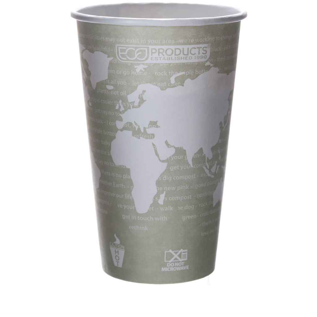 Cups, Hot, 16 Ounce, Paper, Seafoam Green, Compostable, 16 Ounce,20 - 50 COUNT