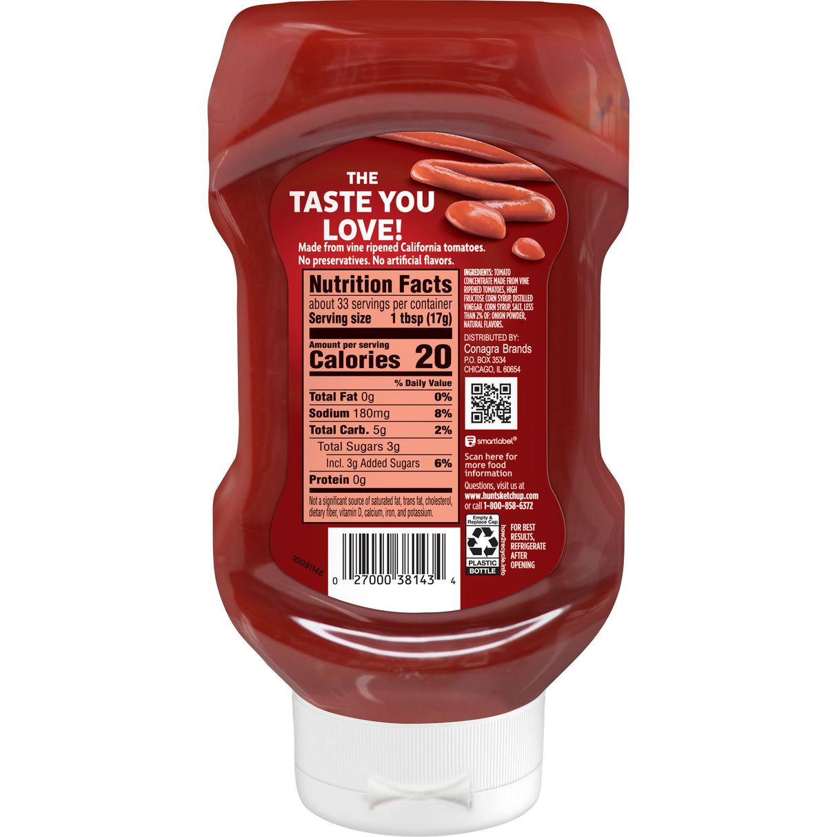 Ketchup, Tomato, Upside Down Squeeze Bottle, Shelf Stable,12 - 20 OUNCE