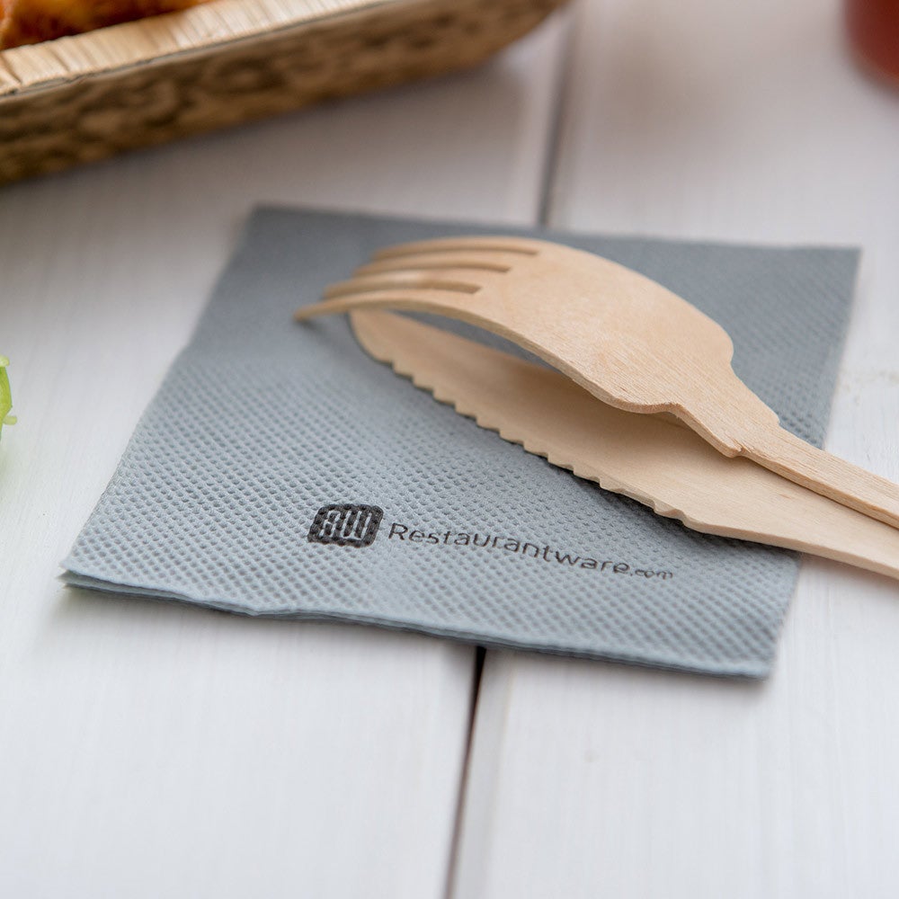 Napkins, Cocktail, Grey, 8 x 8 Inch, 8 Linear Inch,1 - 100 COUNT