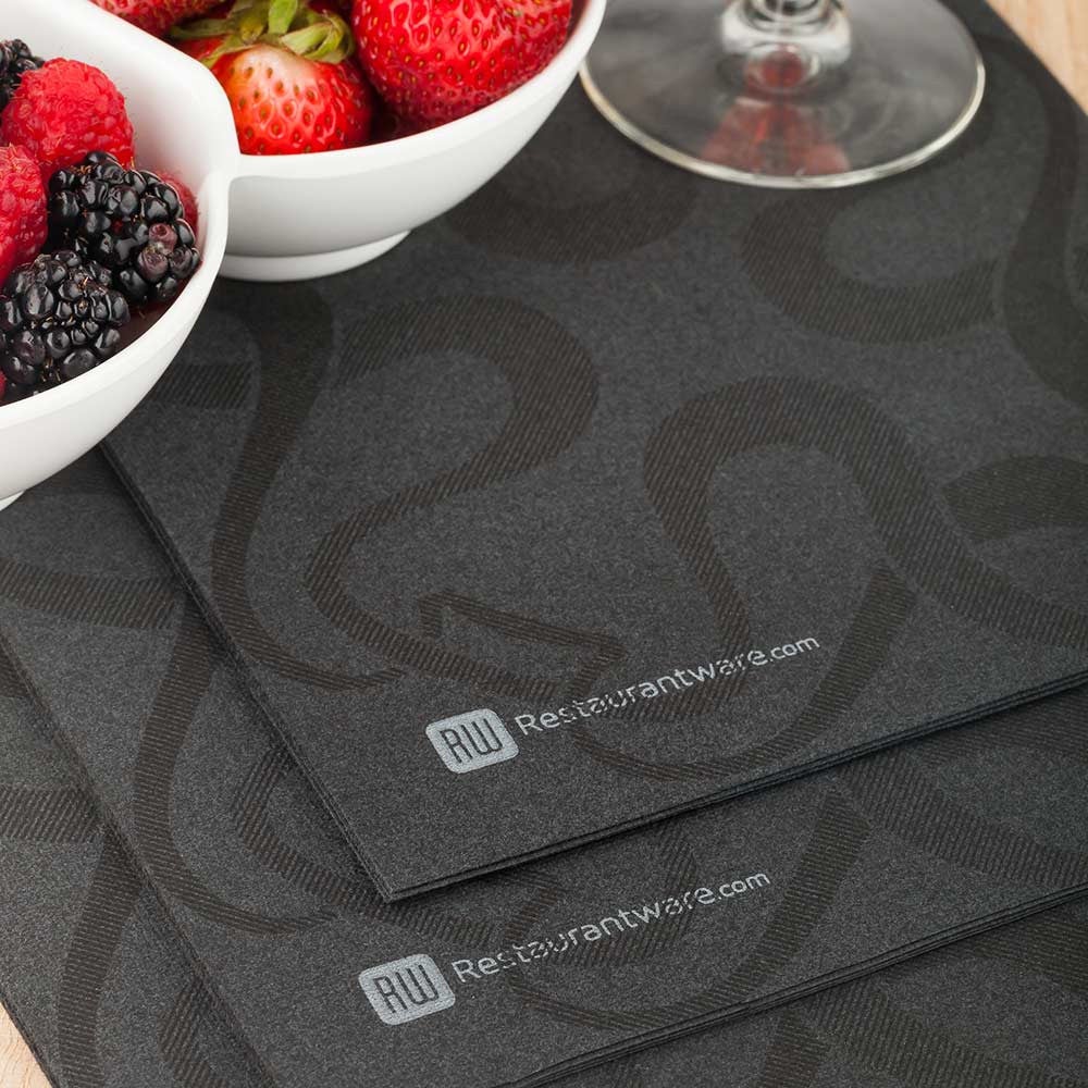 Napkins, Vintage, Black, 16 x 16 Inch, 16 Linear Inch,1 - 600 COUNT
