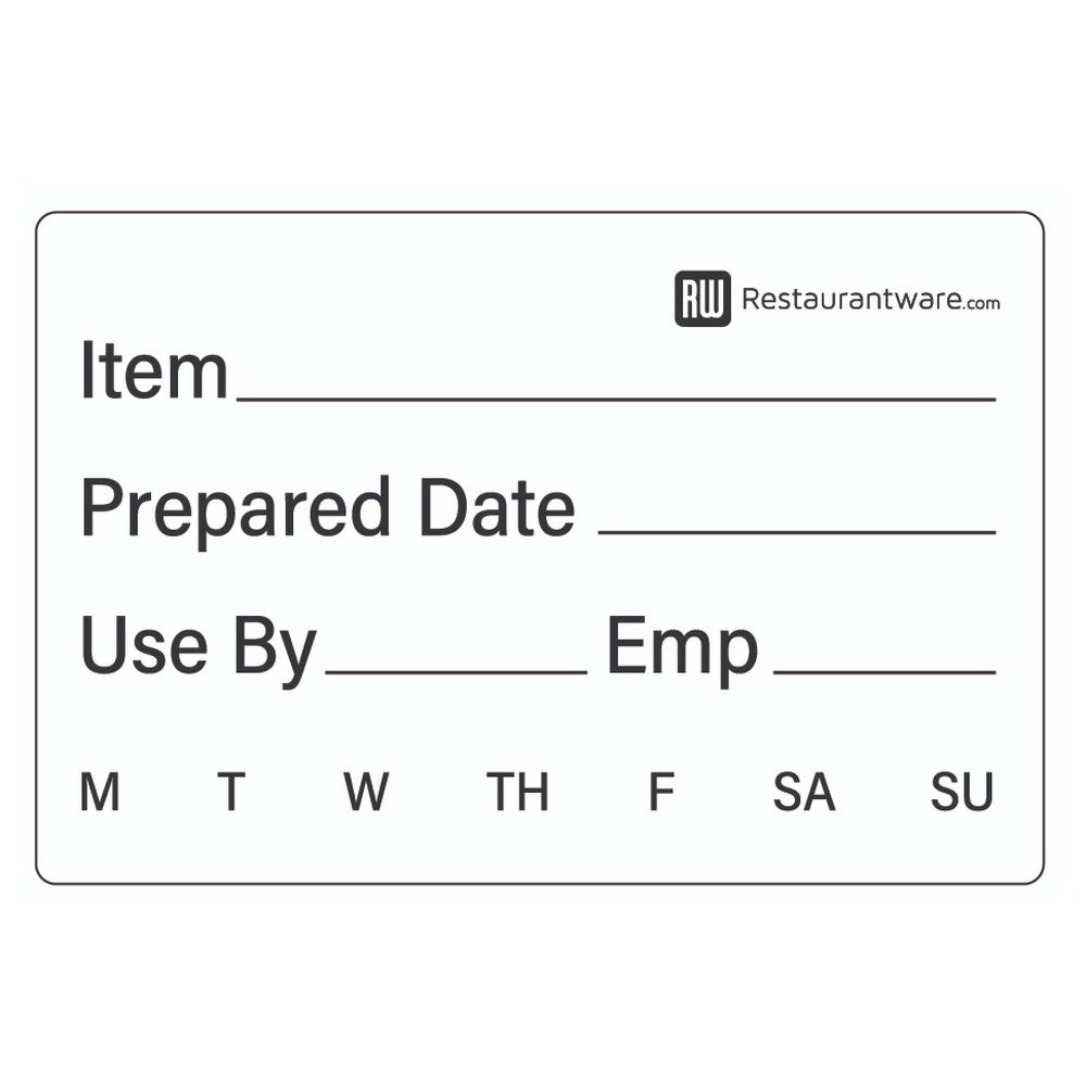 Label, Food Rotation, 2 x 3 Inch, Dissolvable, White,1 - 500 COUNT