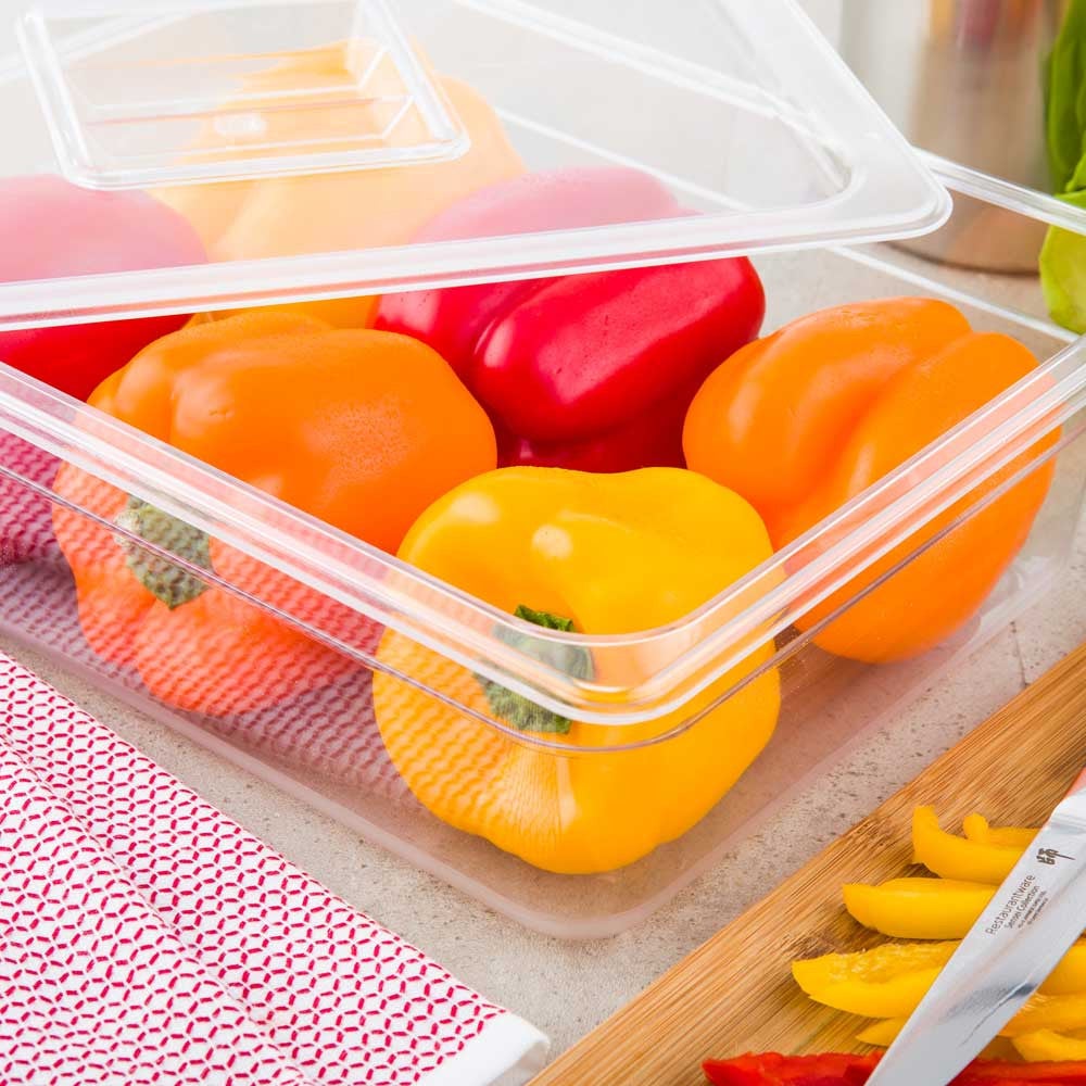 Container, Food, Half-Size 4 Inch Deep, Clear, Plastic,1 - 1 COUNT