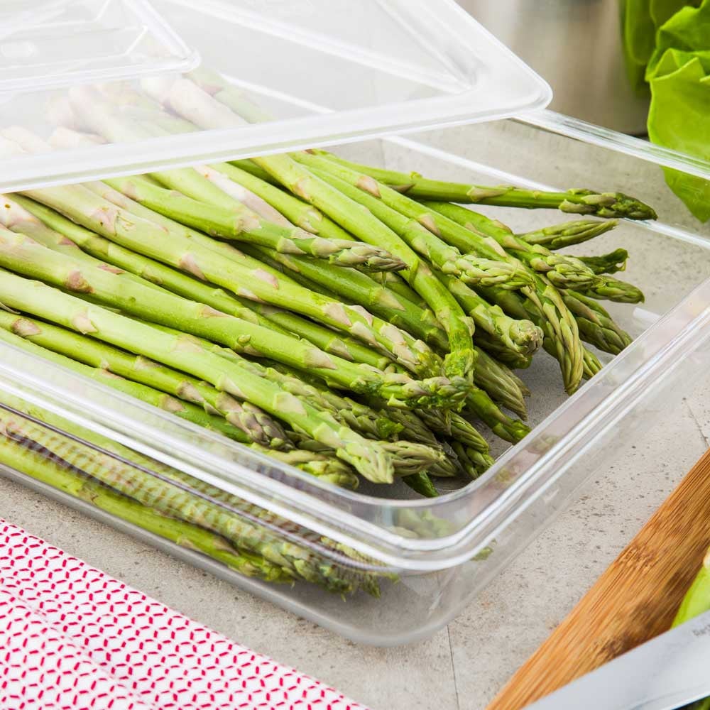 Container, Food, Half-Size 2.5 Inch Deep, Clear, Plastic,1 - 1 COUNT