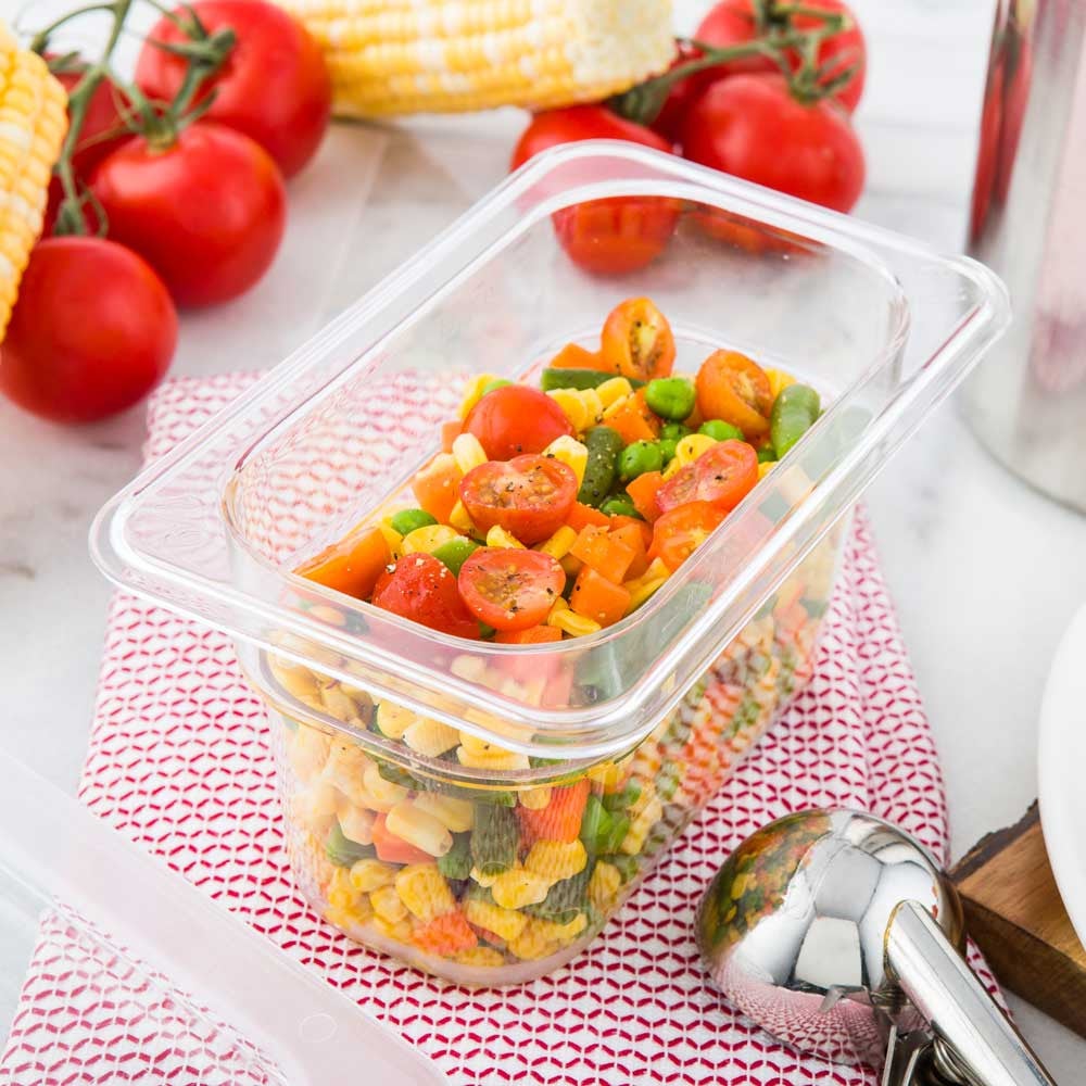 Container, Food, Ninth-Size 4 Inch Deep, Clear, Plastic,1 - 1 COUNT