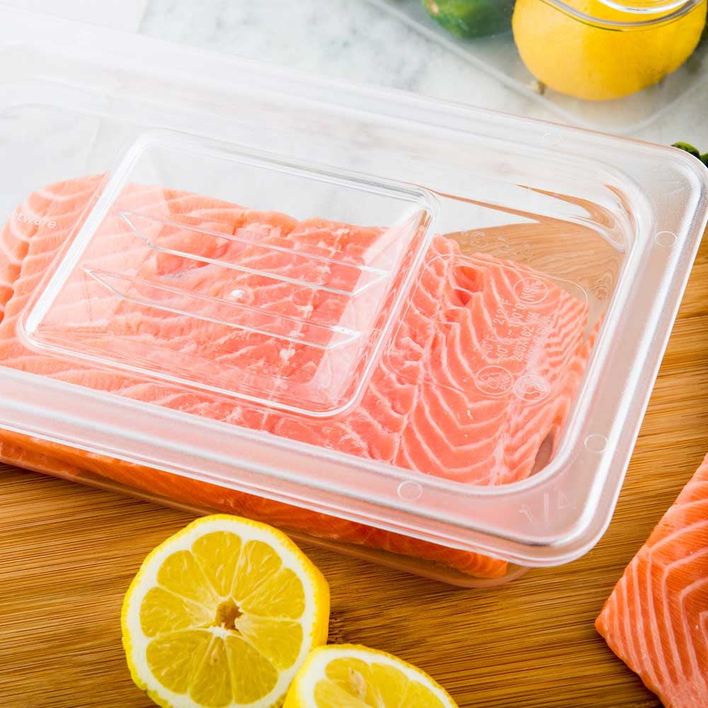 Lid, Clear, Plastic, for Quarter-Size Food Container,1 - 1 COUNT