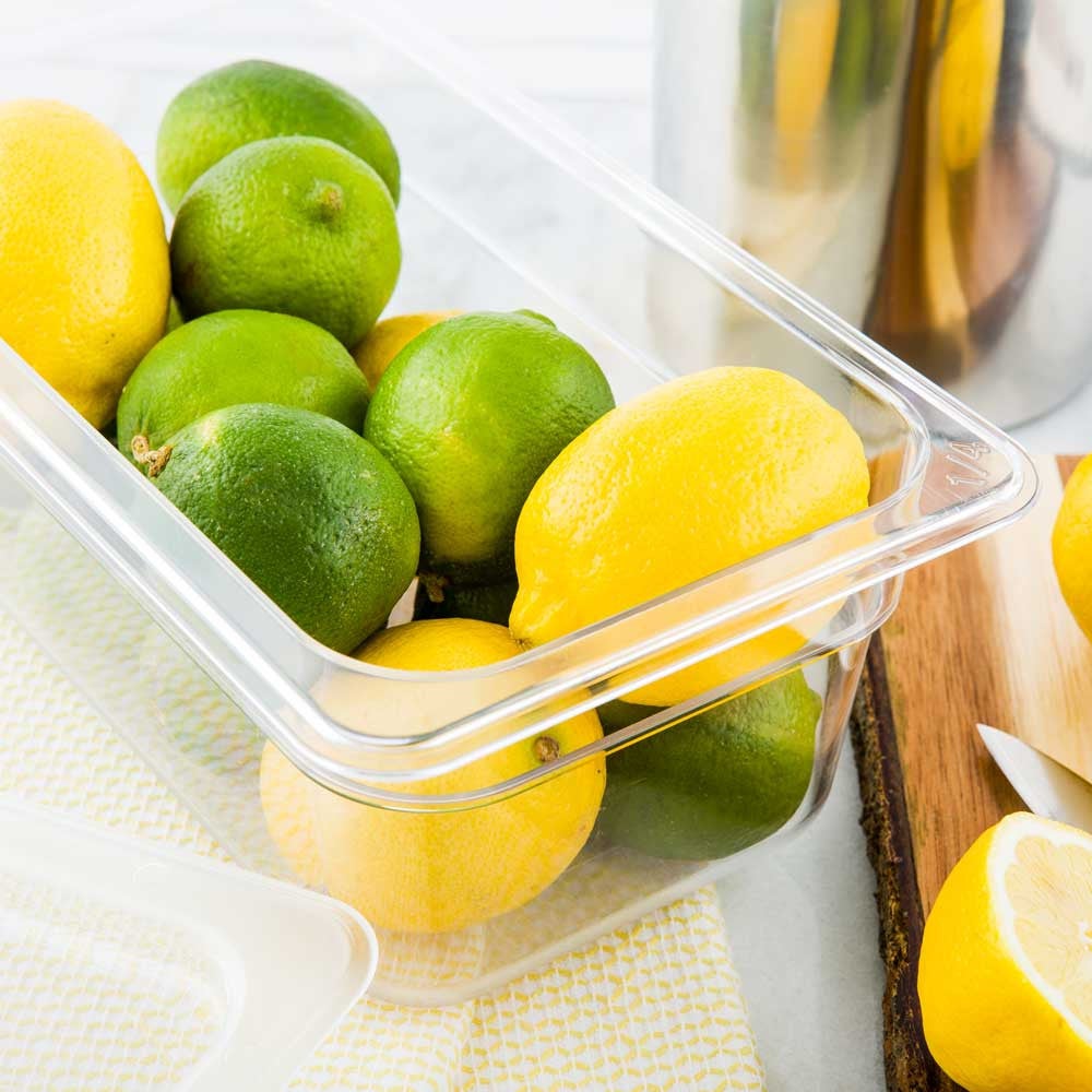 Container, Food, Quarter-Size 4 Inch Deep, Clear, Plastic,1 - 1 COUNT