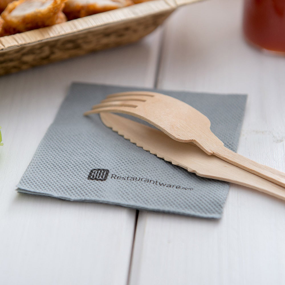 Napkins, Cocktail, 2 Ply, Grey, 8 x 8 Inch, 8 Linear Inch,1 - 4800 COUNT