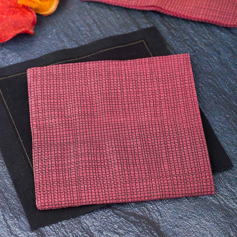 Napkins, Cocktail, 2 Ply, Bordeaus with Black Threads, 8 x 8 Inch, 8 Linear Inch,1 - 4800 COUNT