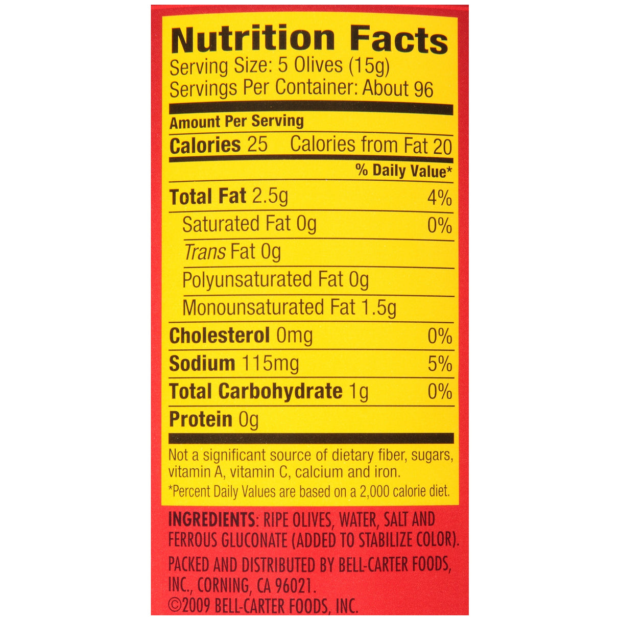 Olives, Black, Medium, Pitted, Shelf-Stable,6 - 51 OUNCE