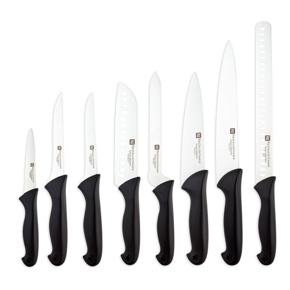 Knife Set, 8-Piece, Stainless Steel, with Black Handles,1 - 8 PIECE