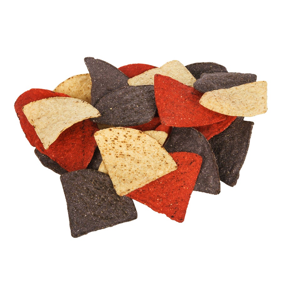 Chips, Tortilla, Tri-Color, Triangle, Shelf-Stable, Bulk,6 - 2 POUND