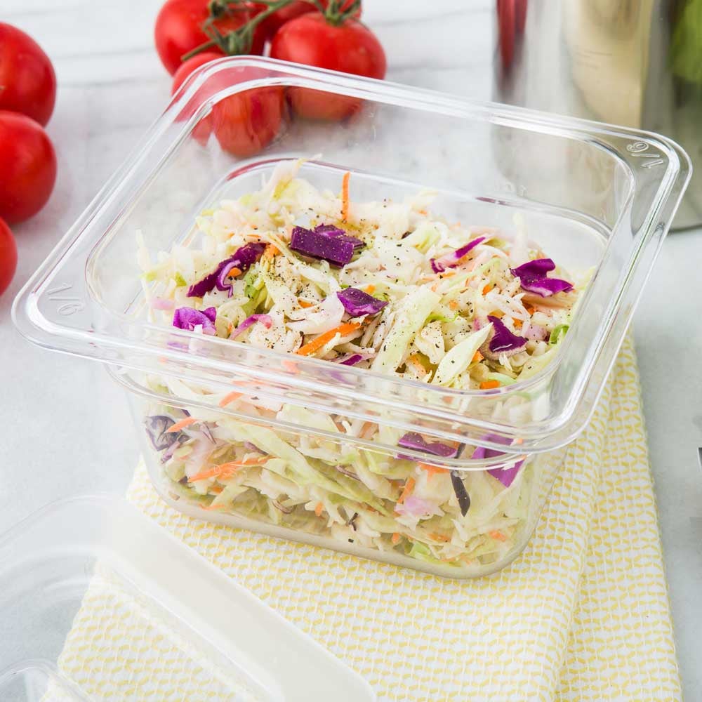 Container, Food, Sixth-Size 4 Inch Deep, Clear, Plastic,1 - 1 COUNT