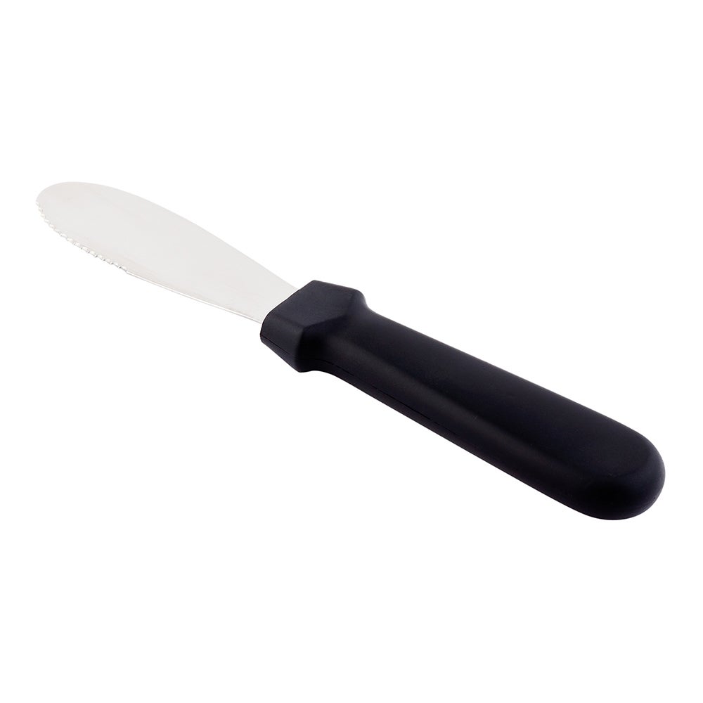 Spreader, 4 Inch, Stainless Steel, with Black Plastic Handle, 4 Linear Inch,1 - 1 EACH