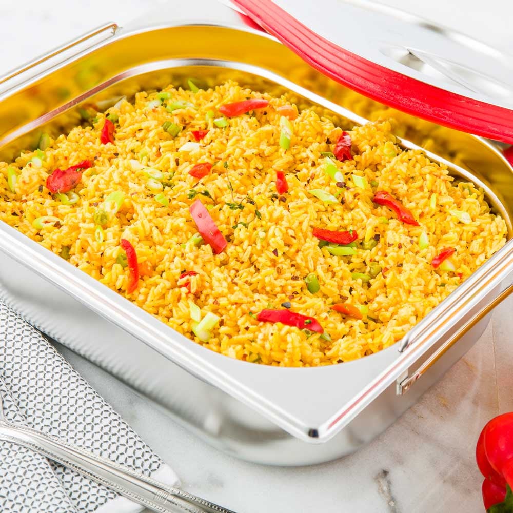 Pan, Steam Table, 1/2 Size, Stainless Steel, With 4 Inch Collapsible Handles, Anti Jam,1 - 1 COUNT