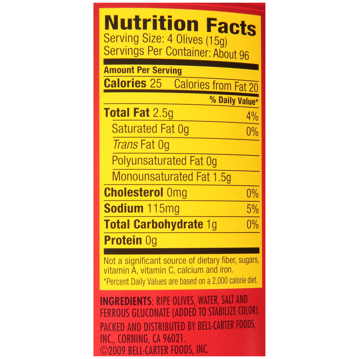 Olives, Black, Large, Pitted, Shelf-Stable,6 - 51 OUNCE