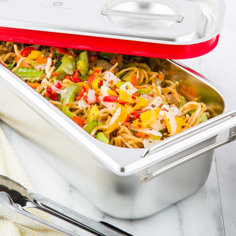 Pan, Steam Table, 1/3 Size, Stainless Steel, With 4 Inch Collapsible Handles, Anti Jam,1 - 1 COUNT