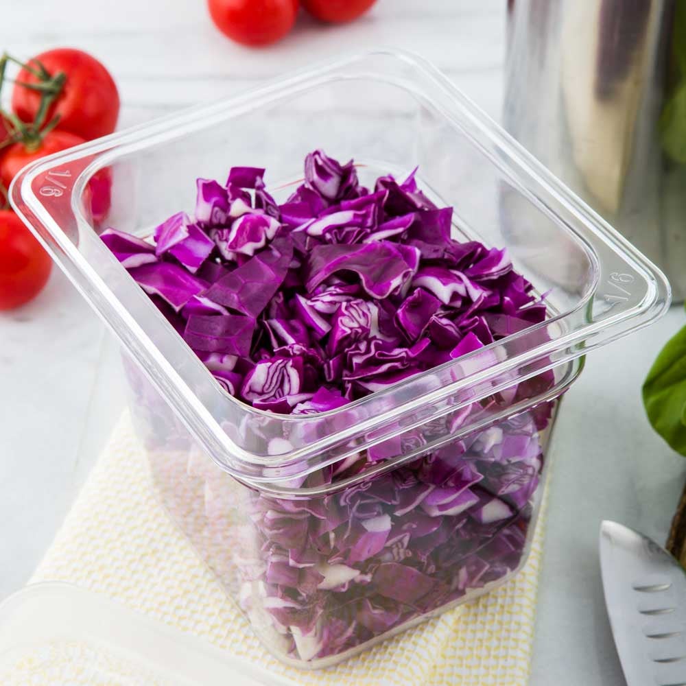 Container, Food, Sixth-Size 6 Inch Deep, Clear, Plastic,1 - 1 COUNT