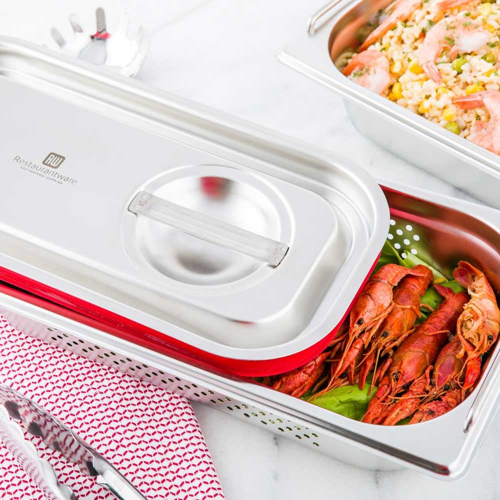 Cover, Travel, Stainless Steel, for Third-Size Steam Table Pan,1 - 1 COUNT