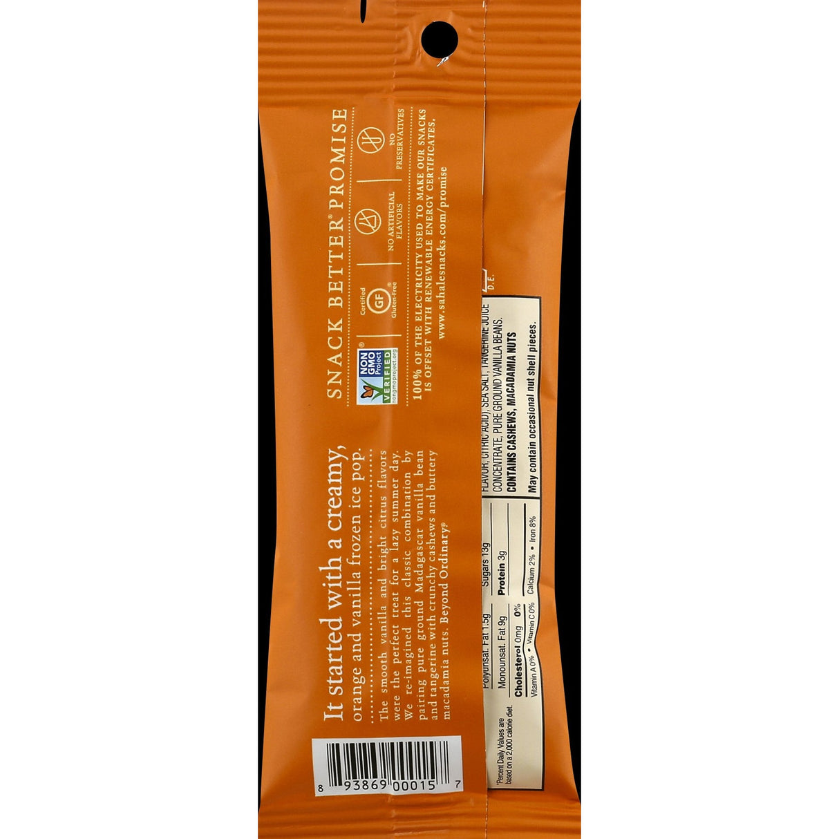 Cashew-Macadamia Glazed Mix, Tangerine Vanilla, Single-Serve Tube,18 - 1.5 OUNCE