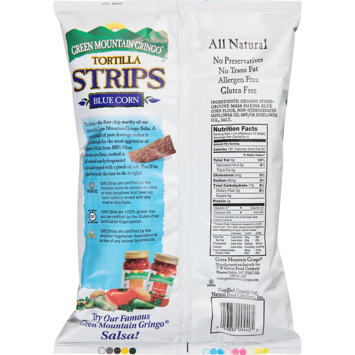 Tortilla Strips, Blue,12 - 8 OUNCE