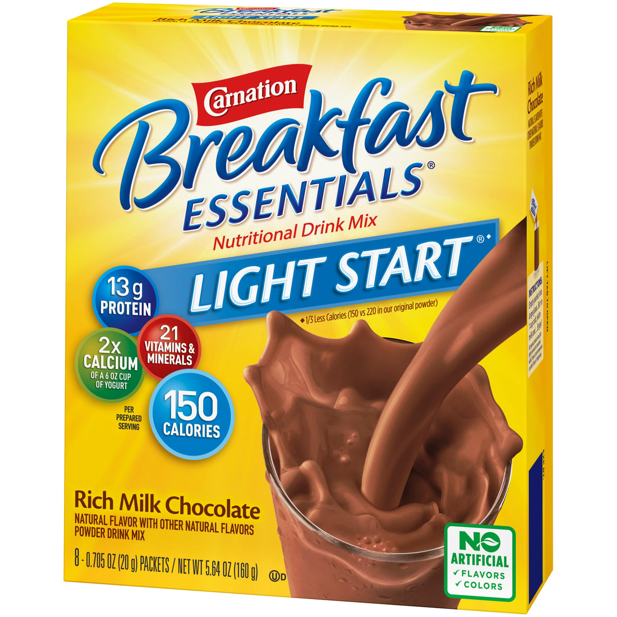 Supplement, Nutritional Beverage, Breakfast Essentials, Chocolate, Powder, No Sugar Added, 0.71 Ounce,8 - 8 COUNT