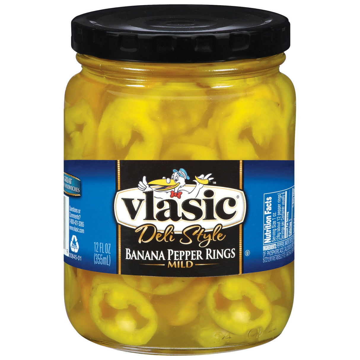 Pepper Rings, Banana, Mild,12 - 12 OUNCE