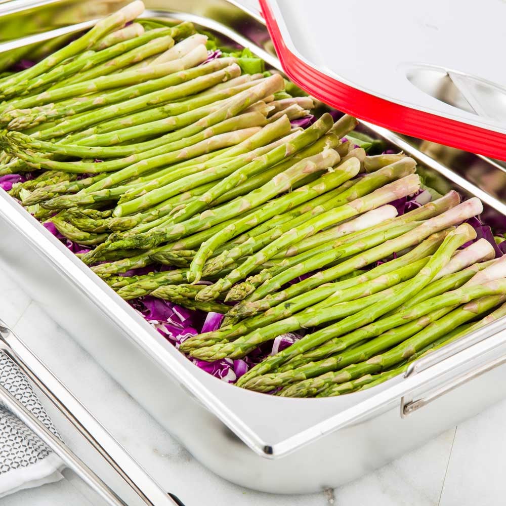 Pan, Steam Table, Full-Size, Stainless Steel, with 4 Inch Collapsible Handles, Anti Jam,1 - 1 COUNT