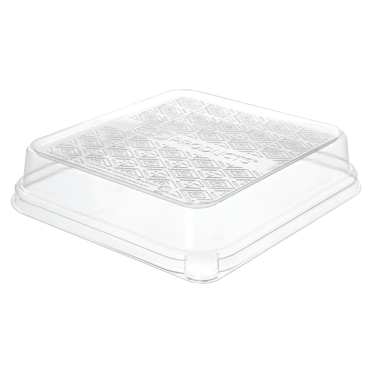 Lids, Square Dome, Plastic, Clear, for 7 Inch 3-Compartment Containers,6 - 50 COUNT