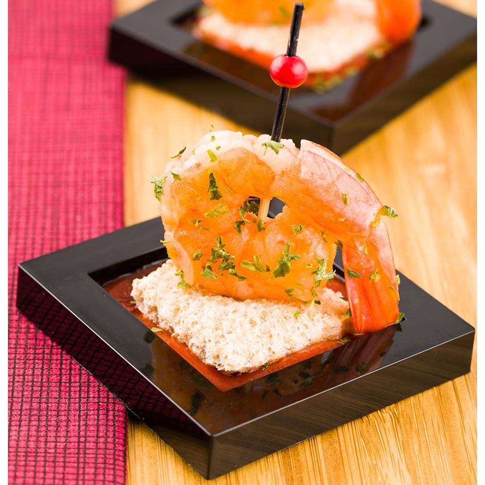 Plates, 2.5 Inch, Plastic, Black, Square, 2.5 Linear Inch,1 - 100 COUNT