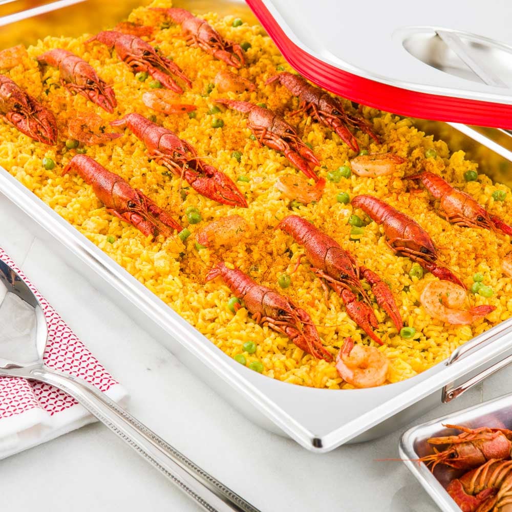 Pan, Steam Table, Full Size, Stainless Steel, With 2.5 Inch Collapsible Handles, Anti Jam,1 - 1 COUNT