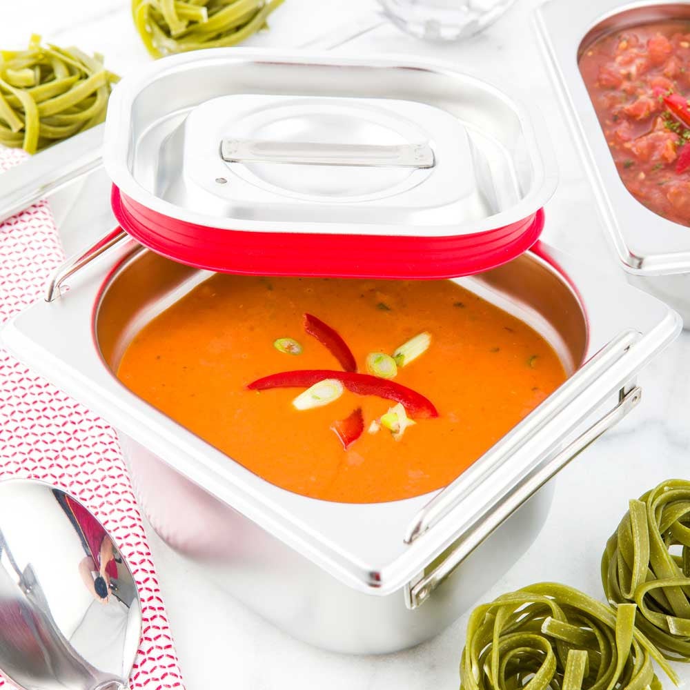 Cover, Travel, Stainless Steel, for Sixth-Size Steam Table Pan,1 - 1 COUNT