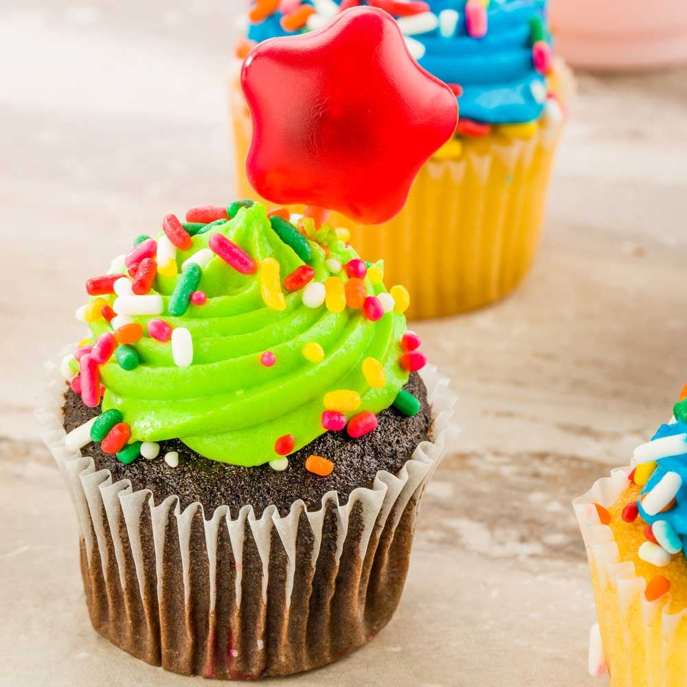 Gloves, 4 Milliliters, Plastic, Star Shaped, Red, 4 Milliliter,1 - 500 COUNT