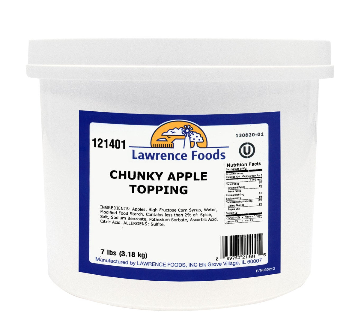 Topping, Apple, Chunky, Shelf Stable,4 - 7 POUND