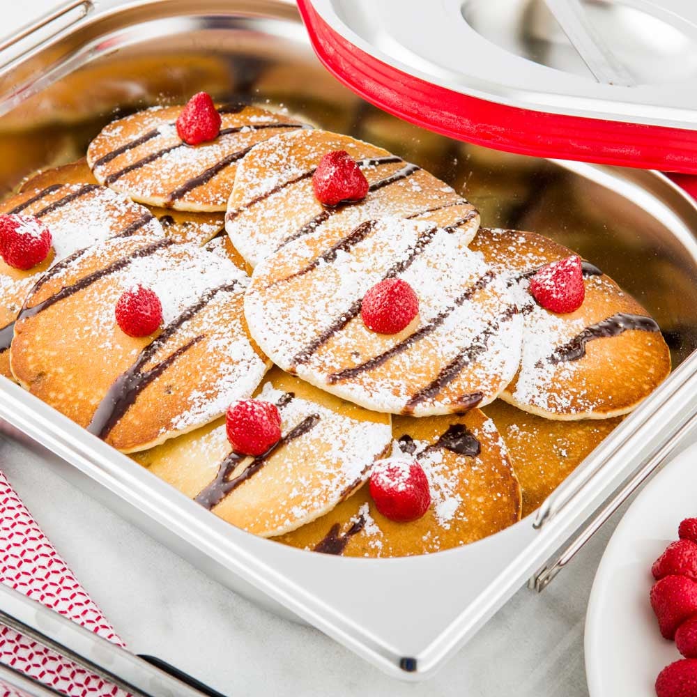 Pan, Steam Table, Half-Size, Stainless Steel, with 2.5 Inch Collapsible Handles, Anti Jam,1 - 1 COUNT