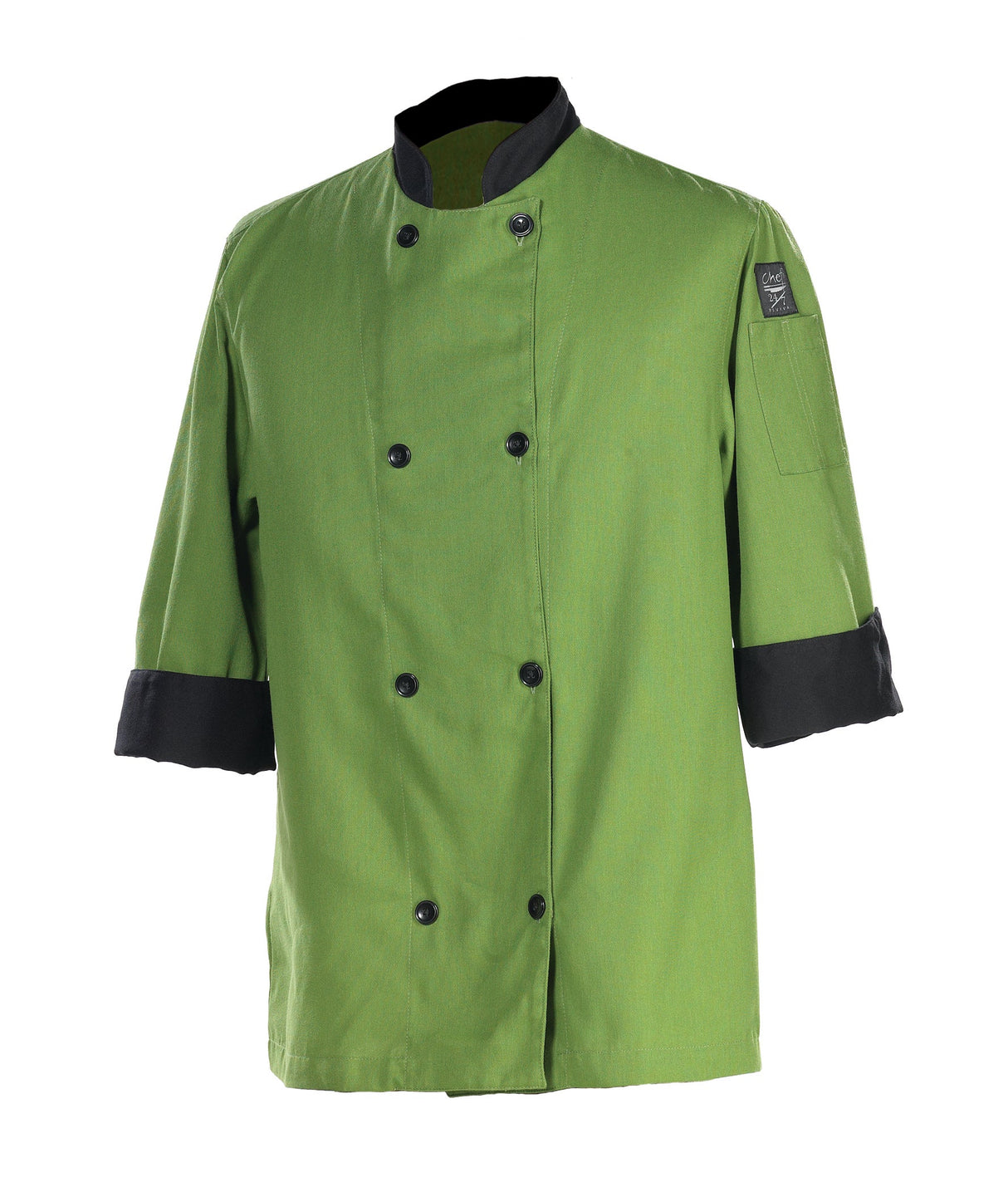 Jacket, Chef, Three-Quarter Sleeve, Unisex, Mint Green, Medium, Poly/Cotton Blend,1 - 1 EACH