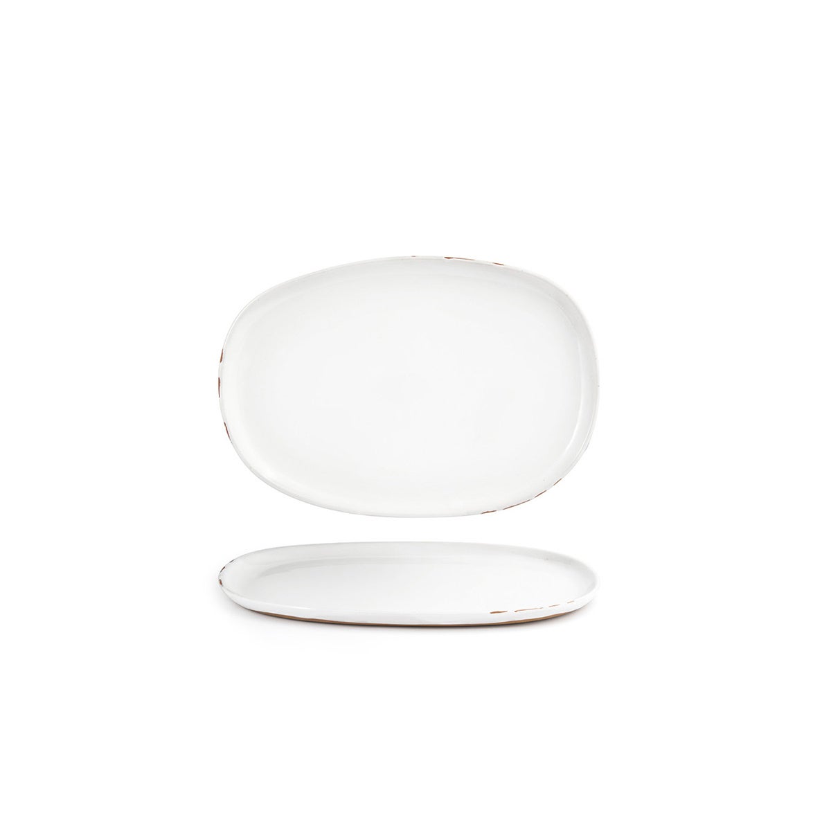Plates, Footed, 15 x 7 x 2 Inch, White, Rectangular,4 - 1 COUNT