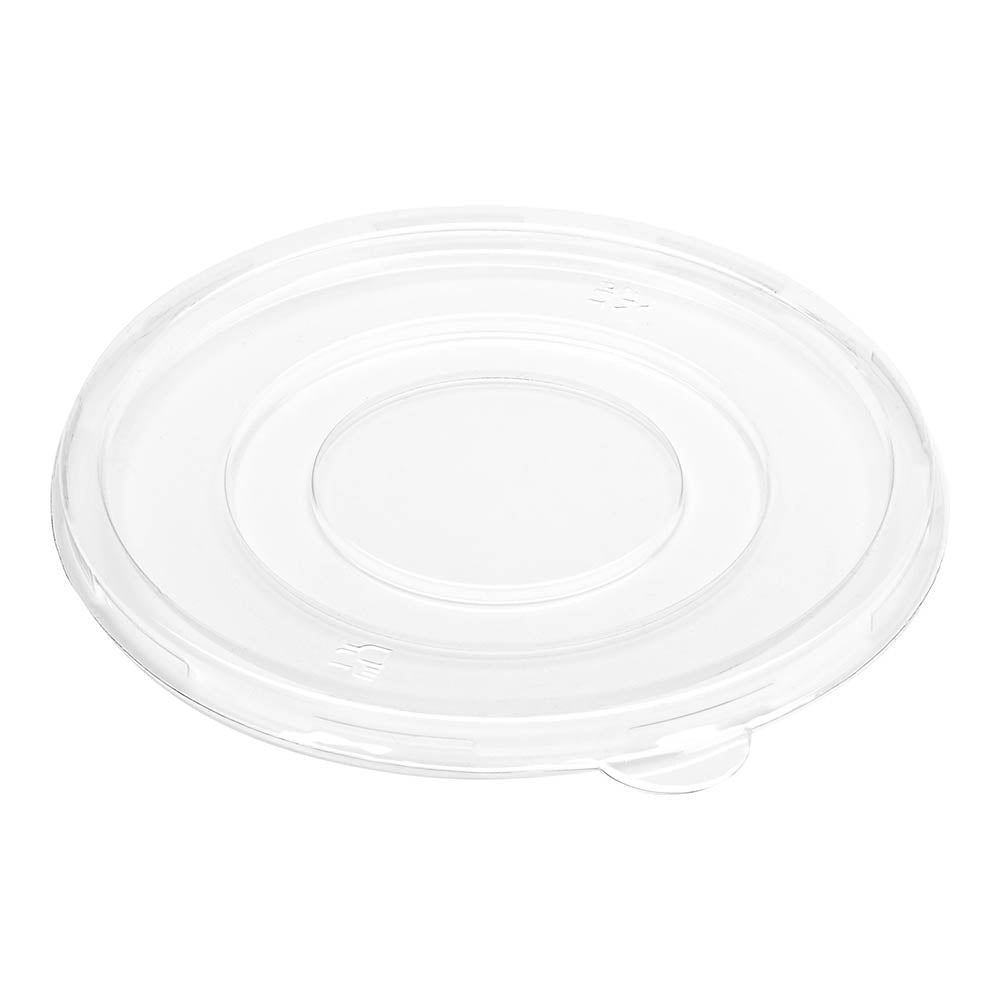 Lids, Flat, Pulp Tek, Plastic, Clear, 7.15 x 0.5 Inch, Fits 32 Ounce Sugarcane Salad Bowls,1 - 100 COUNT