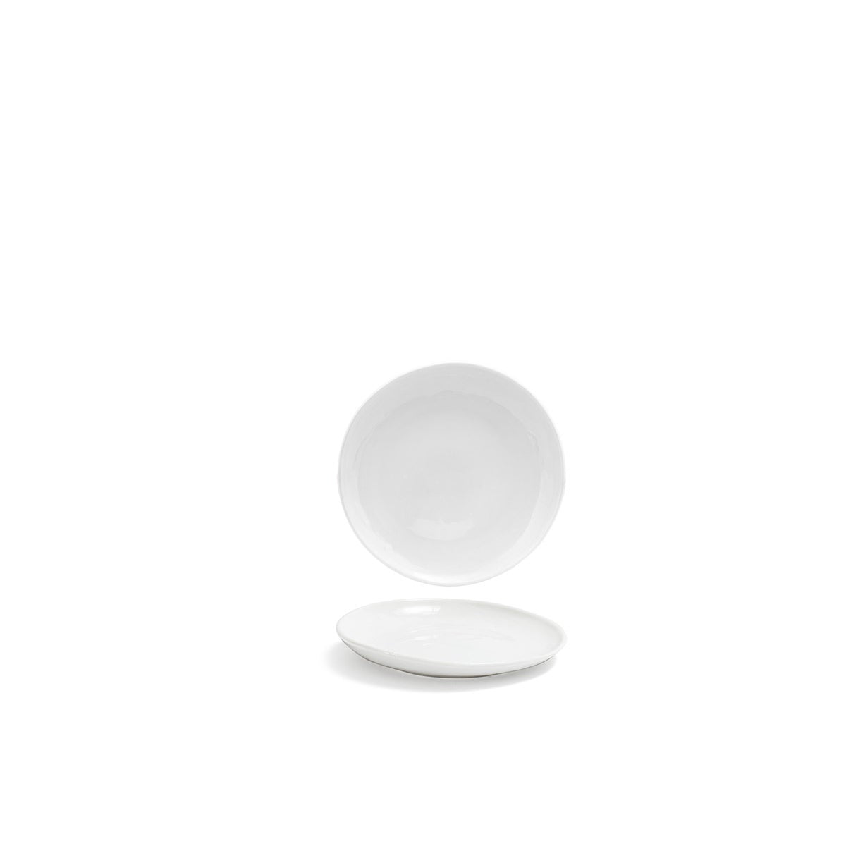 Plates, Porcelain, 6 Inch, White, Round,12 - 1 EACH