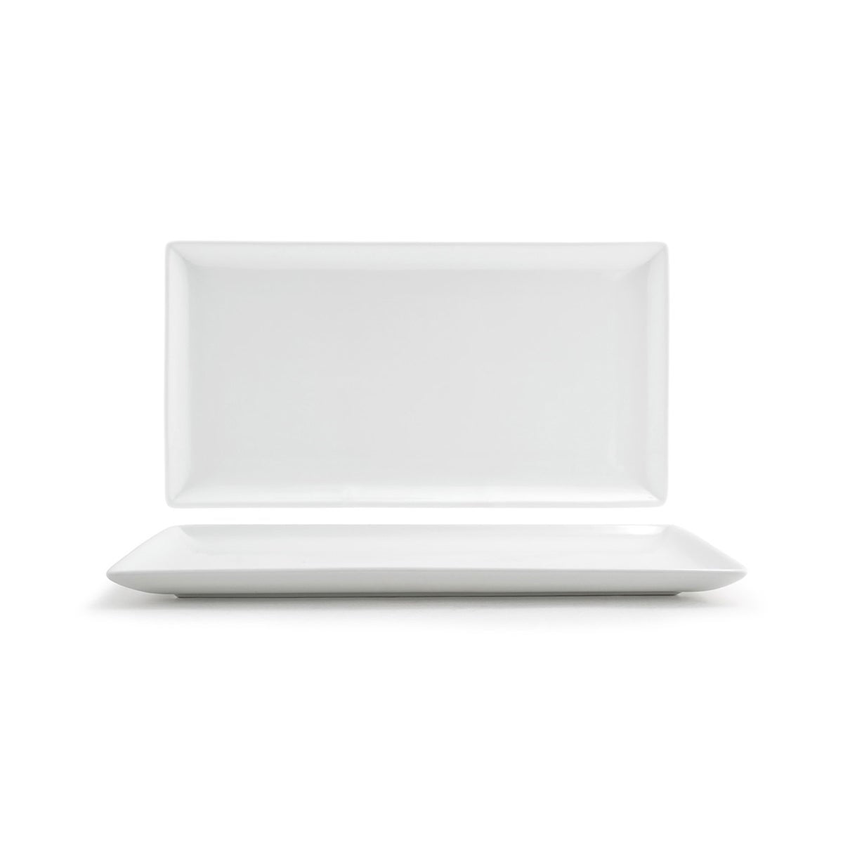 Plates, 13 x 7 Inch, White, Rectangular,4 - 1 COUNT