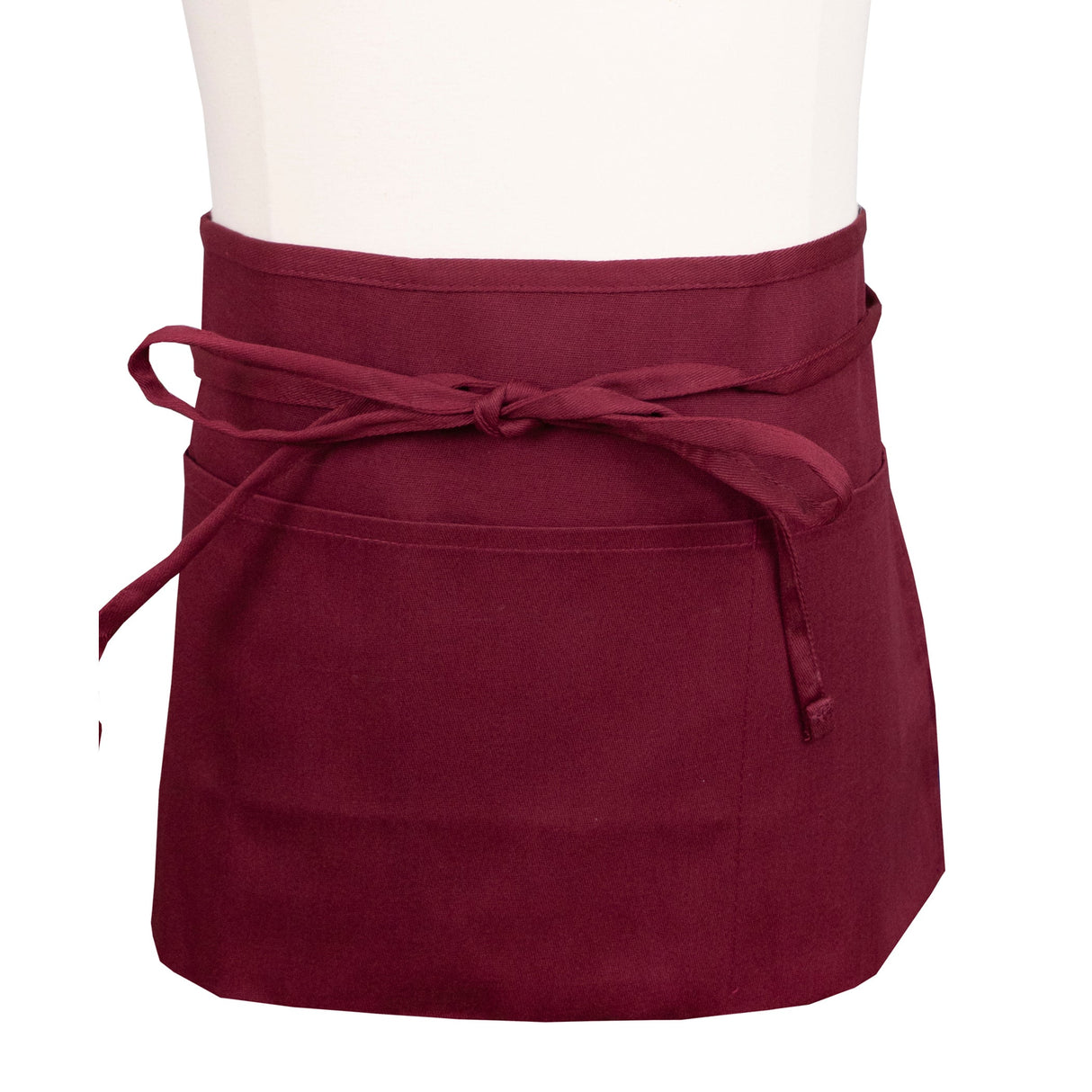 Apron, Waist, Front of the House, Burgundy, One Size, Poly/Cotton Blend,1 - 1 EACH