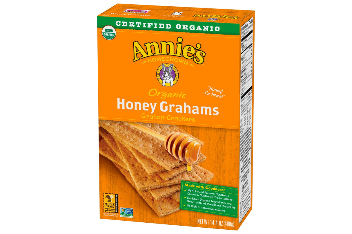 Crackers, Organic Graham, Honey,12 - 14.4 OUNCE